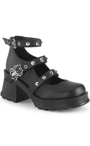 BRATTY-30 Black Matte Mary Janes