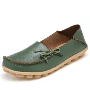 Leather Soft Sole Non-slip Peas Shoes