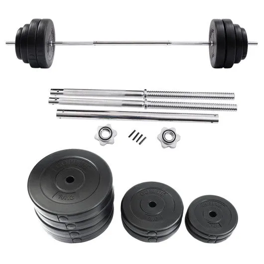 132 lbs Gym Lifting Exercise Barbell Dumbbell Set