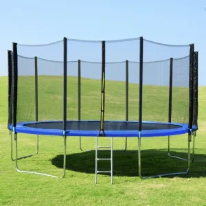 15' Trampoline Combo Bounce Jump Safety Enclosure Net with Ladder