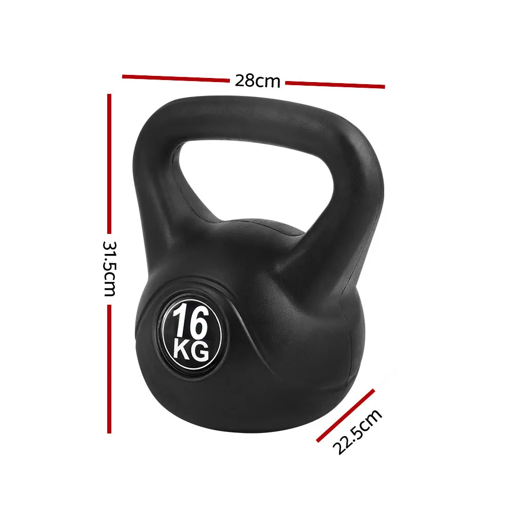 16kg Concrete Filled Kettlebell Set, Anti-Slip, Everfit