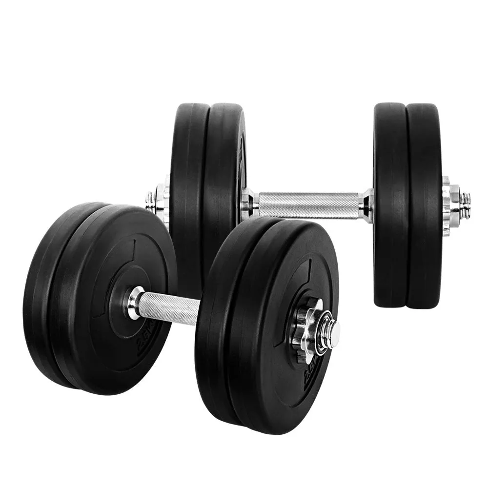 25kg Dumbbells Dumbbell Set Weight Plates Home Gym Fitness Exercise