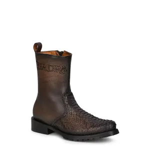 4D15PH - Cuadra brown fashion cowboy working python anke boots for men