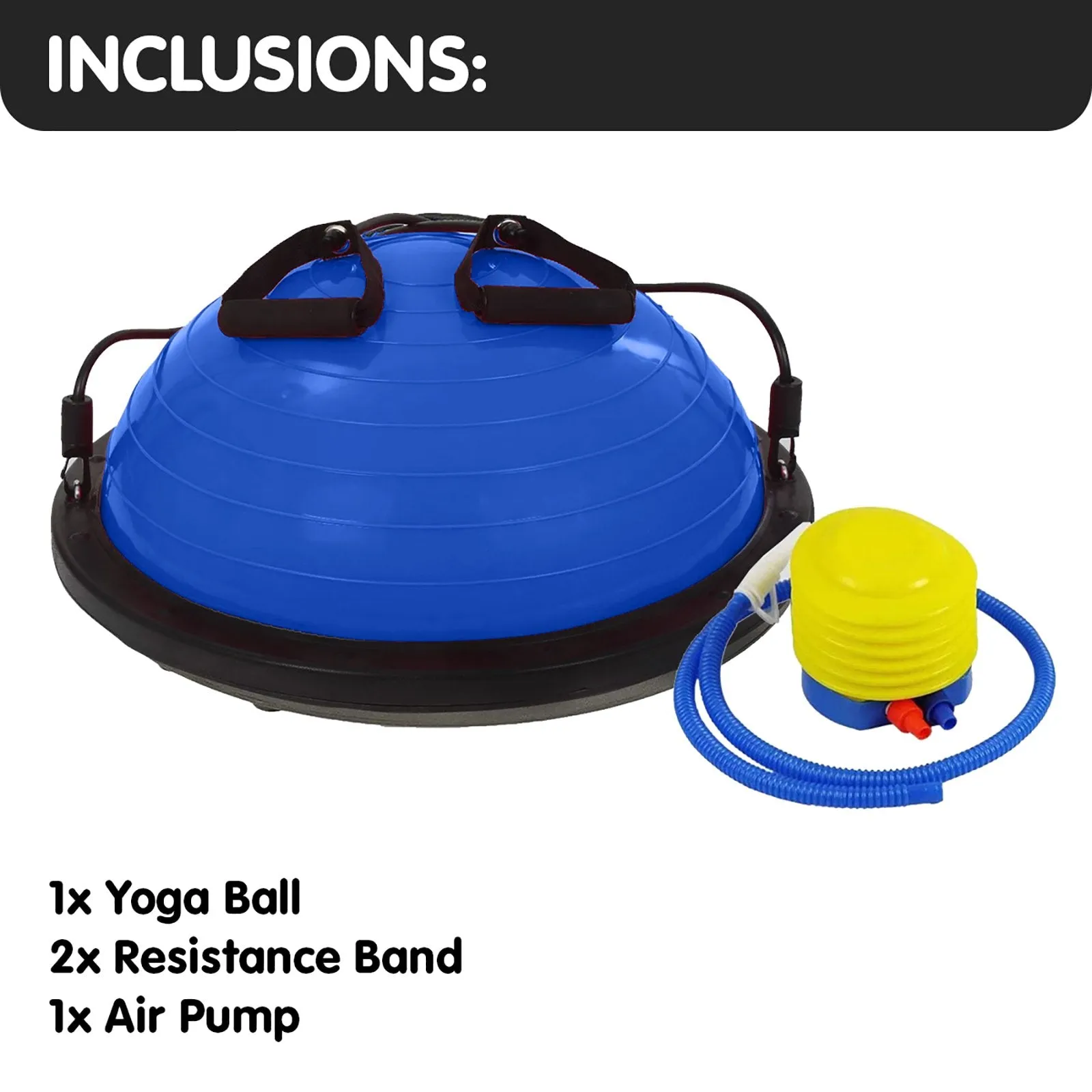 58cm Anti-Burst Yoga Ball Trainer Set, Non-Toxic