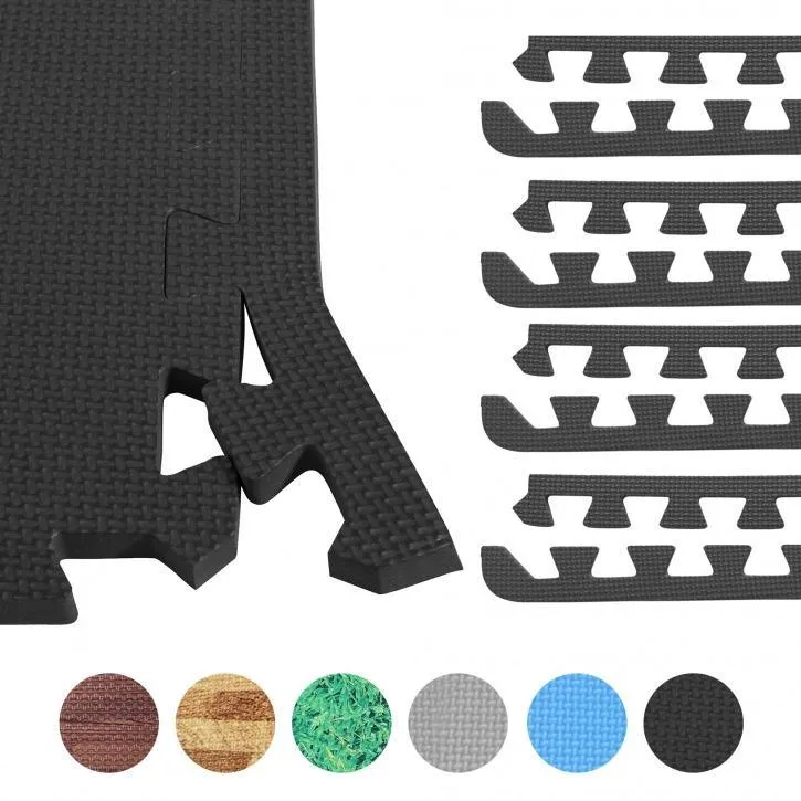 8x Edge Pieces for Floor Mats - Black