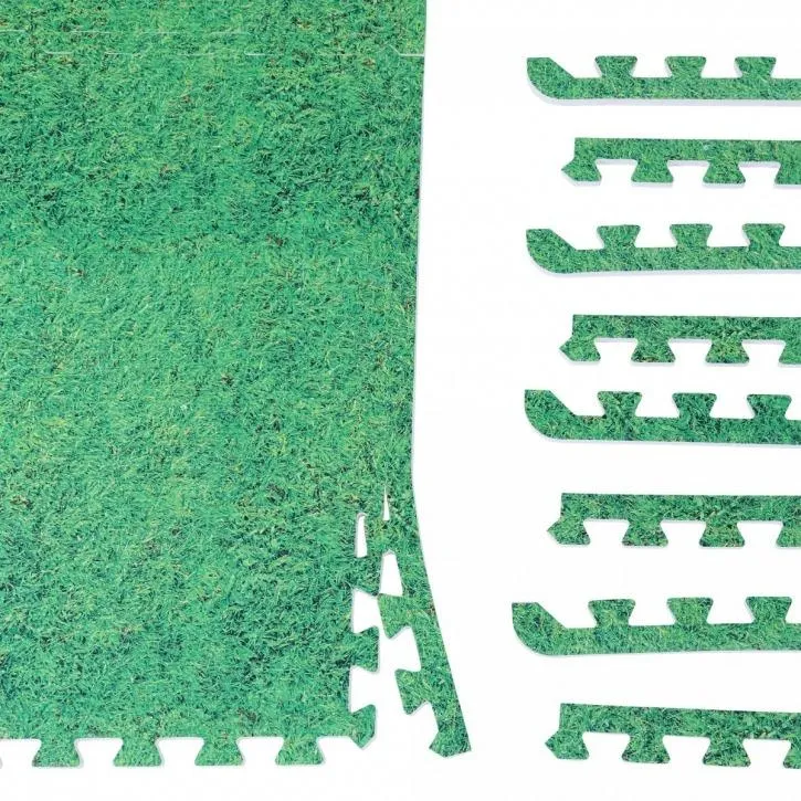 8x Edge Pieces for Floor Mats - Green