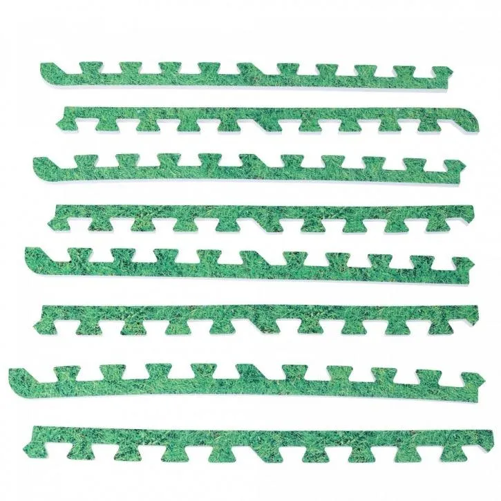 8x Edge Pieces for Floor Mats - Green