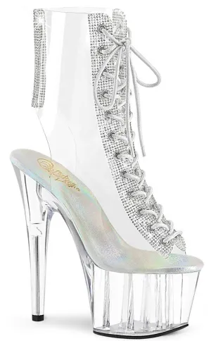 ADORE-1016C-2 Clear Rhinestone Ankle Boots