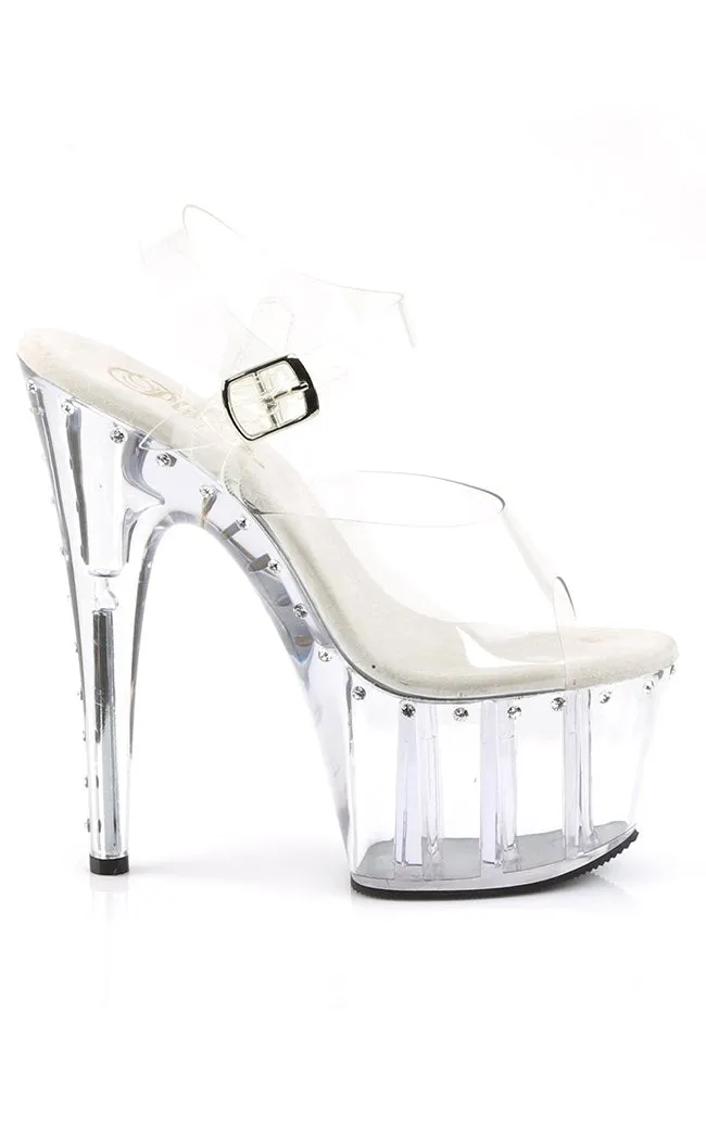 ADORE-708LS Clear Platform Heels