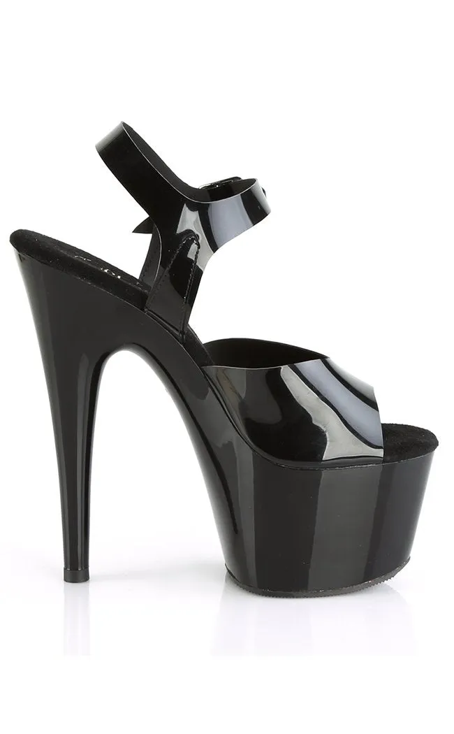 ADORE-708N Black Jelly-Like Platform Heels