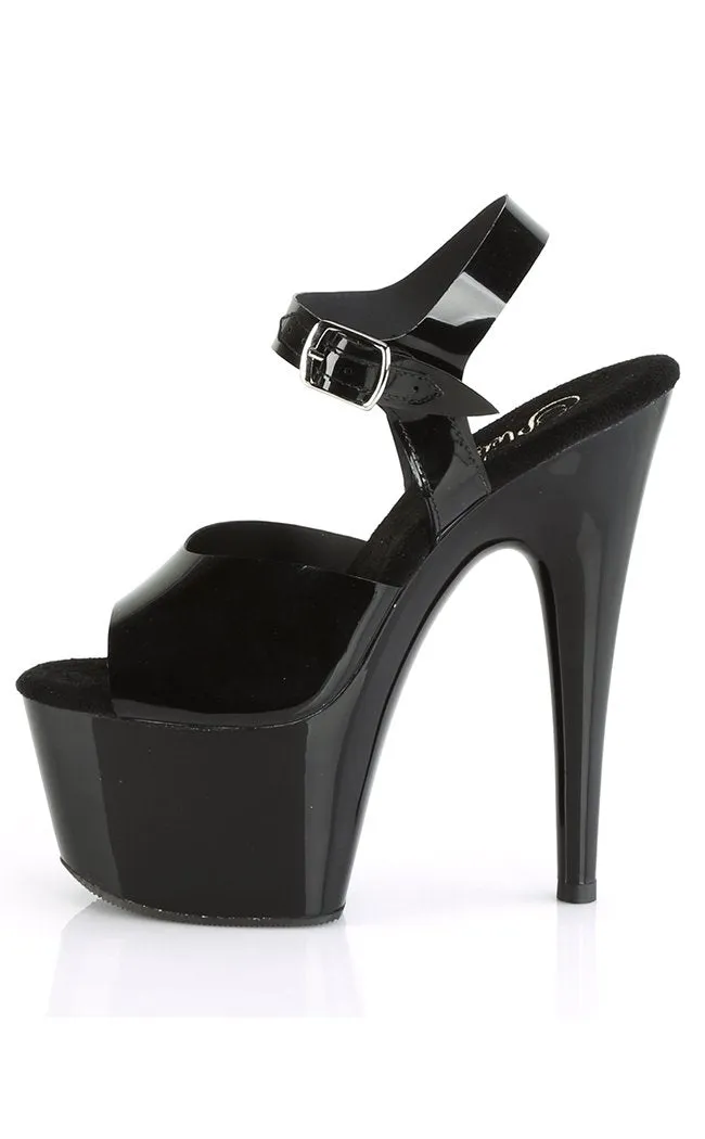 ADORE-708N Black Jelly-Like Platform Heels