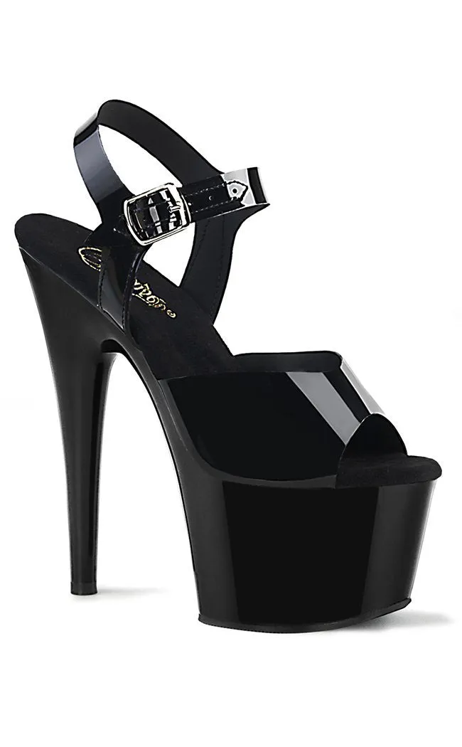 ADORE-708N Black Jelly-Like Platform Heels