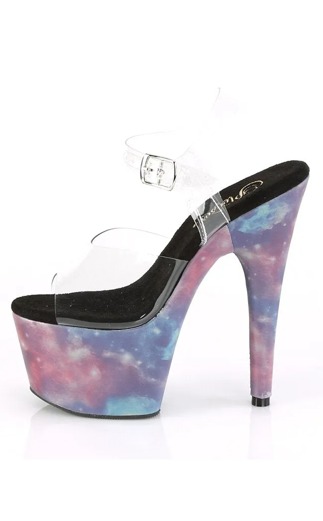 ADORE-708REFL Purple-Blue Reflective Heels