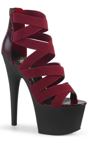 ADORE-748SP Wine Snake Print Heels