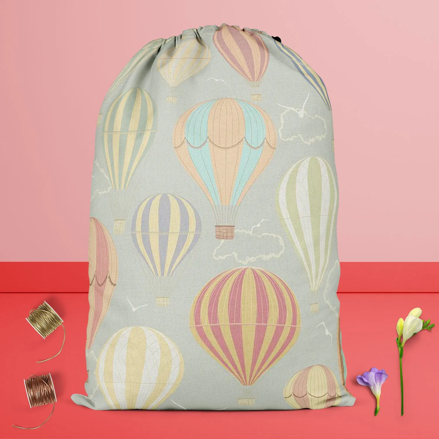 Air Balloons Reusable Sack Bag | Bag for Gym, Storage, Vegetable & Travel