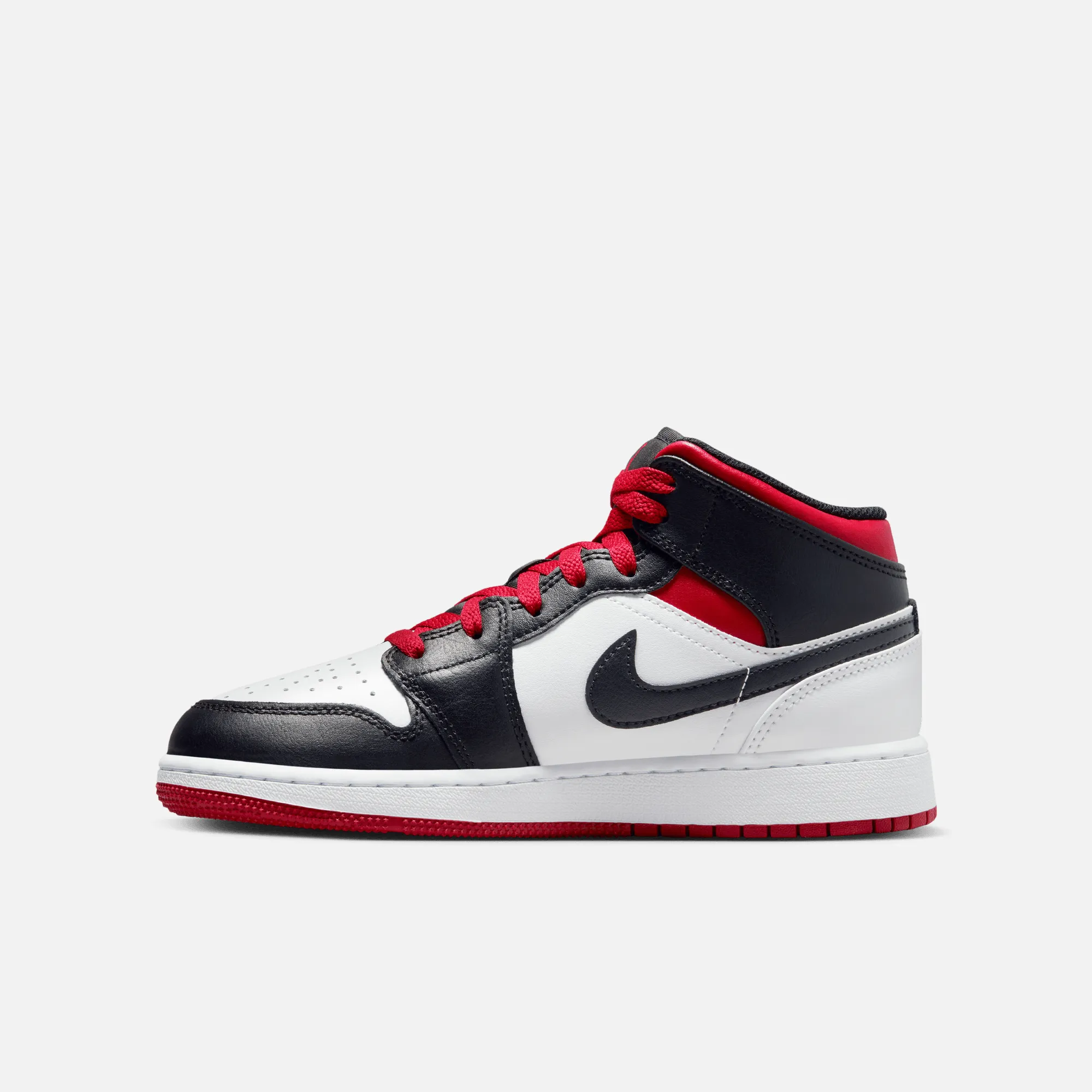 Air Jordan Big Kids' 1 Mid 'Gym Red Black Toe' (GS)