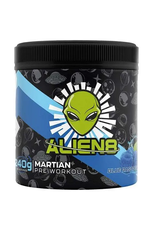 Alien8 Martian Pre-Workout, Blue Raspberry - 240 grams