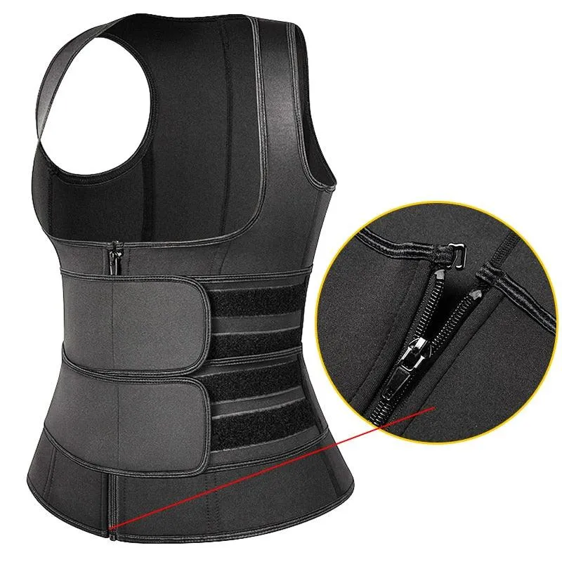 Amazing Waist Trainer Body Shaper for Women - Plus Size 2 Straps Steel Bones Workout - Sauna Trimmer Neoprene Slimming Exercise Corset Tops (FH)(FHW1)(1U31)(1U24)