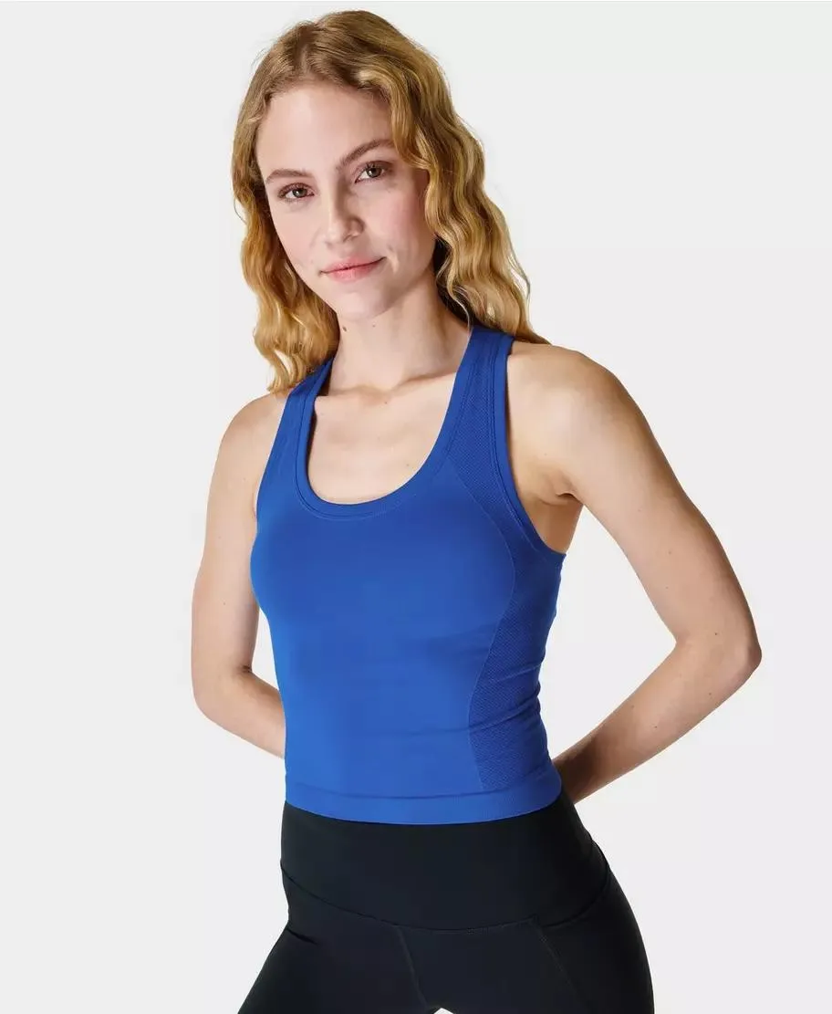 Athlete Seamless Workout Tank Sb6545 Lightning-Blue