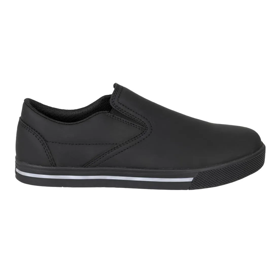 BA062-43 Slipbuster Recycled Microfibre Slip-on Shoe Matte Black 43