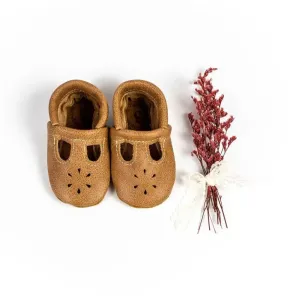 Baby Leather LOTUS T-Strap Shoes | Sahara