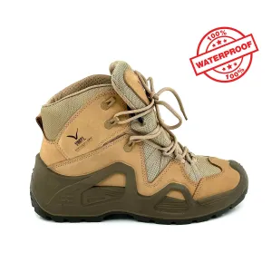 Beige Tactical Military Zipperless Waterproof Boots (CRW2)