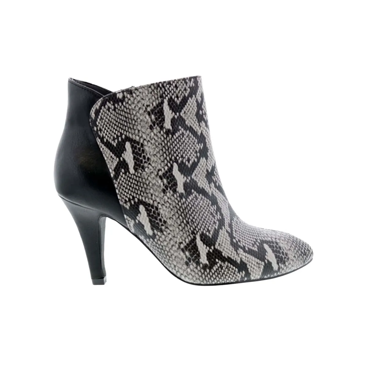 Bellini Victoria Women Zipper Closure Bootie In Black Faux Reptile