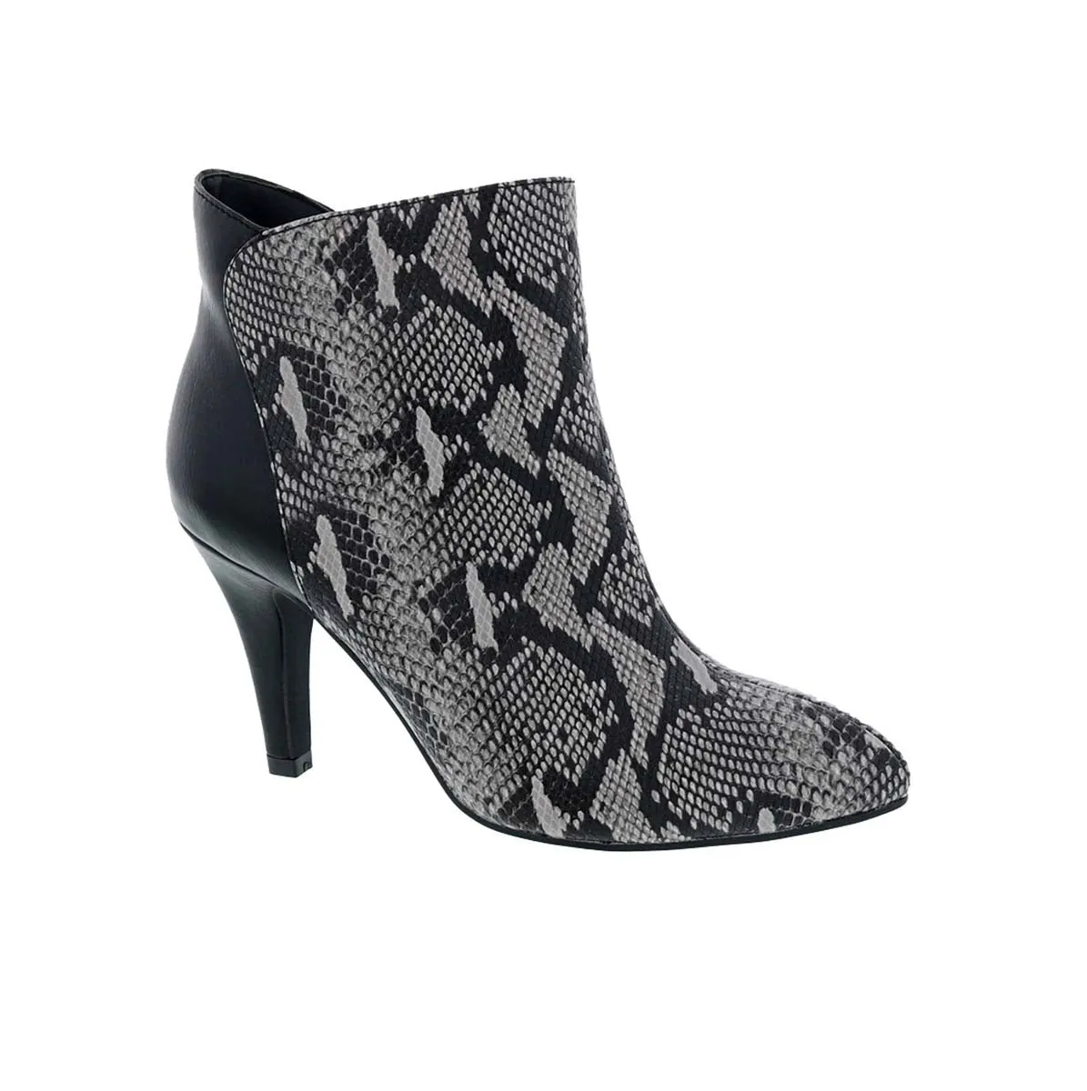 Bellini Victoria Women Zipper Closure Bootie In Black Faux Reptile