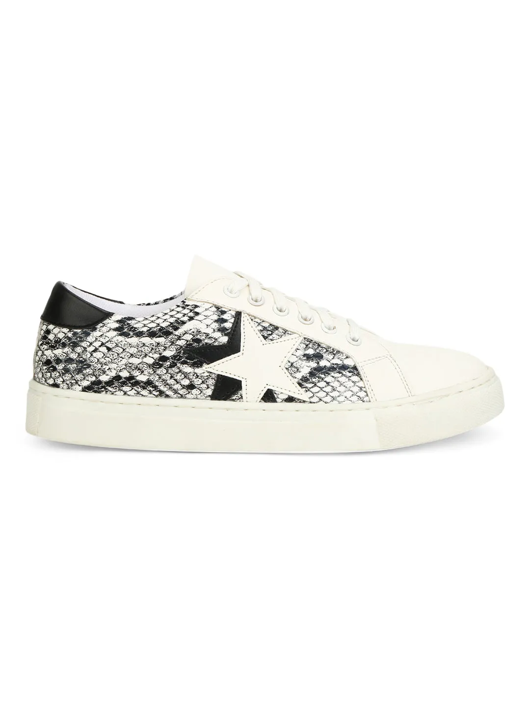 Black White Snake Trainers (TC-RLST13-BLK)