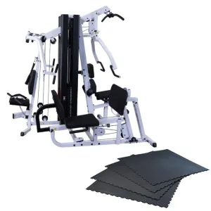 Body-Solid EXM3000LPS Home Gym with Flooring Package