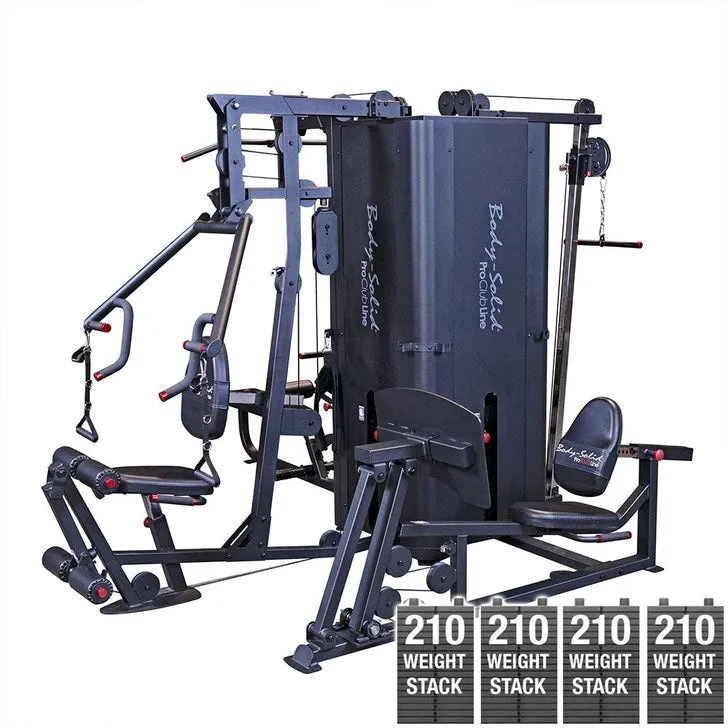 BODY-SOLID PRO CLUBLINE S10000 FOUR-STACK GYM