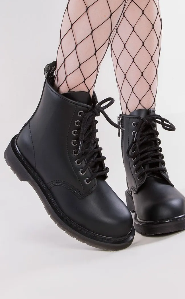 BOLT-100 Black Lace Up Boots [Au Stock]