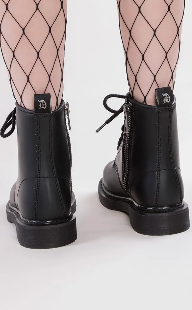 BOLT-100 Black Lace Up Boots [Au Stock]