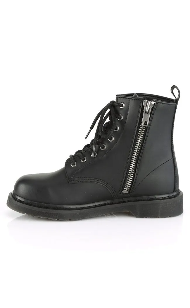 BOLT-100 Black Lace Up Boots [Au Stock]