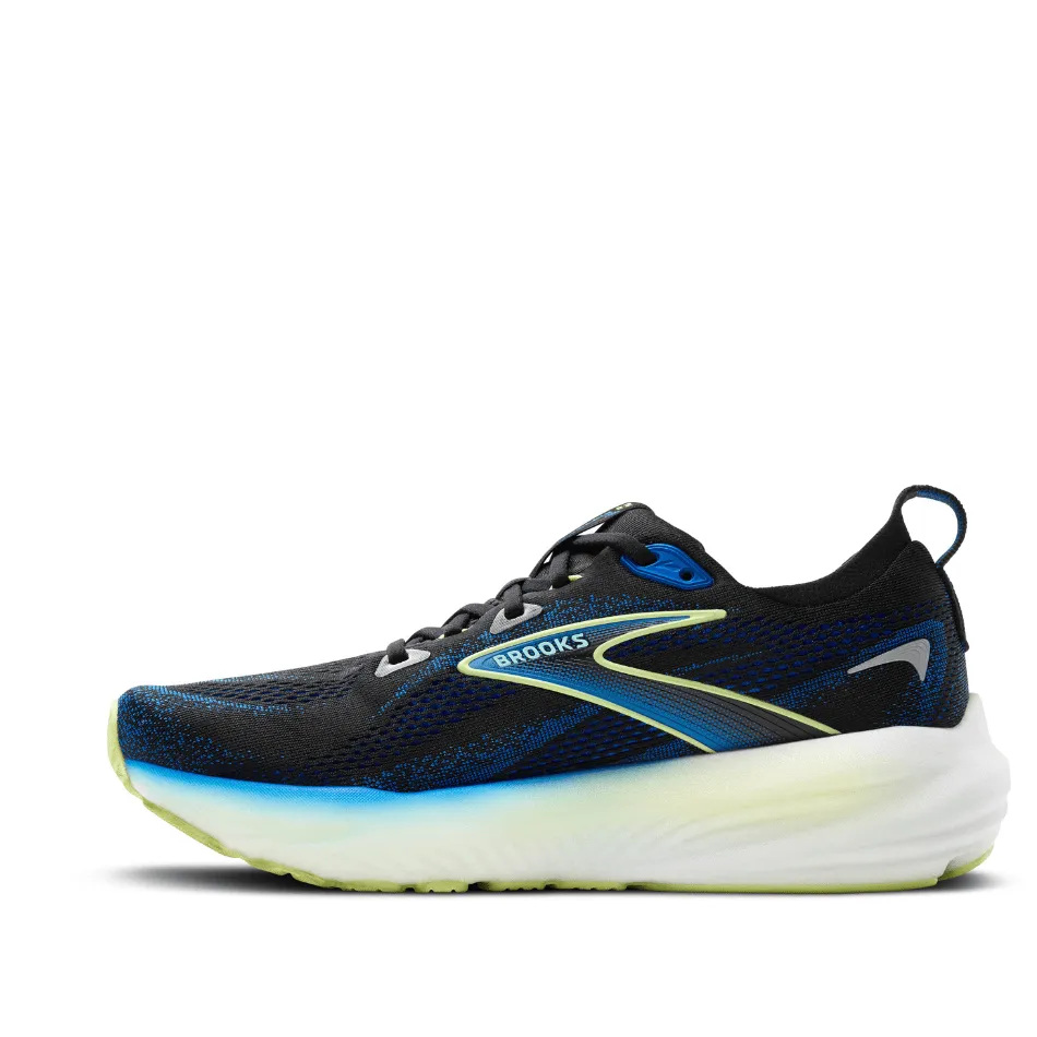 Brooks Men's Glycerin GTS 22 Running Shoes in Black/Cobalt/Neo Yellow SS25