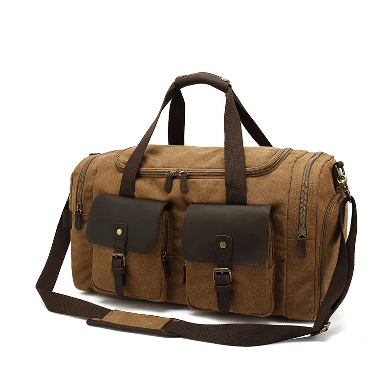 Canvas Duffel Bag Overnight Carry on Bags with Shoe Compartment