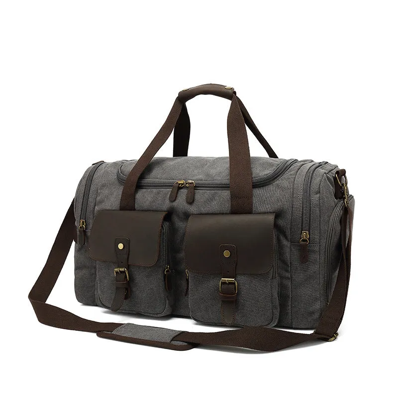 Canvas Duffel Bag Overnight Carry on Bags with Shoe Compartment