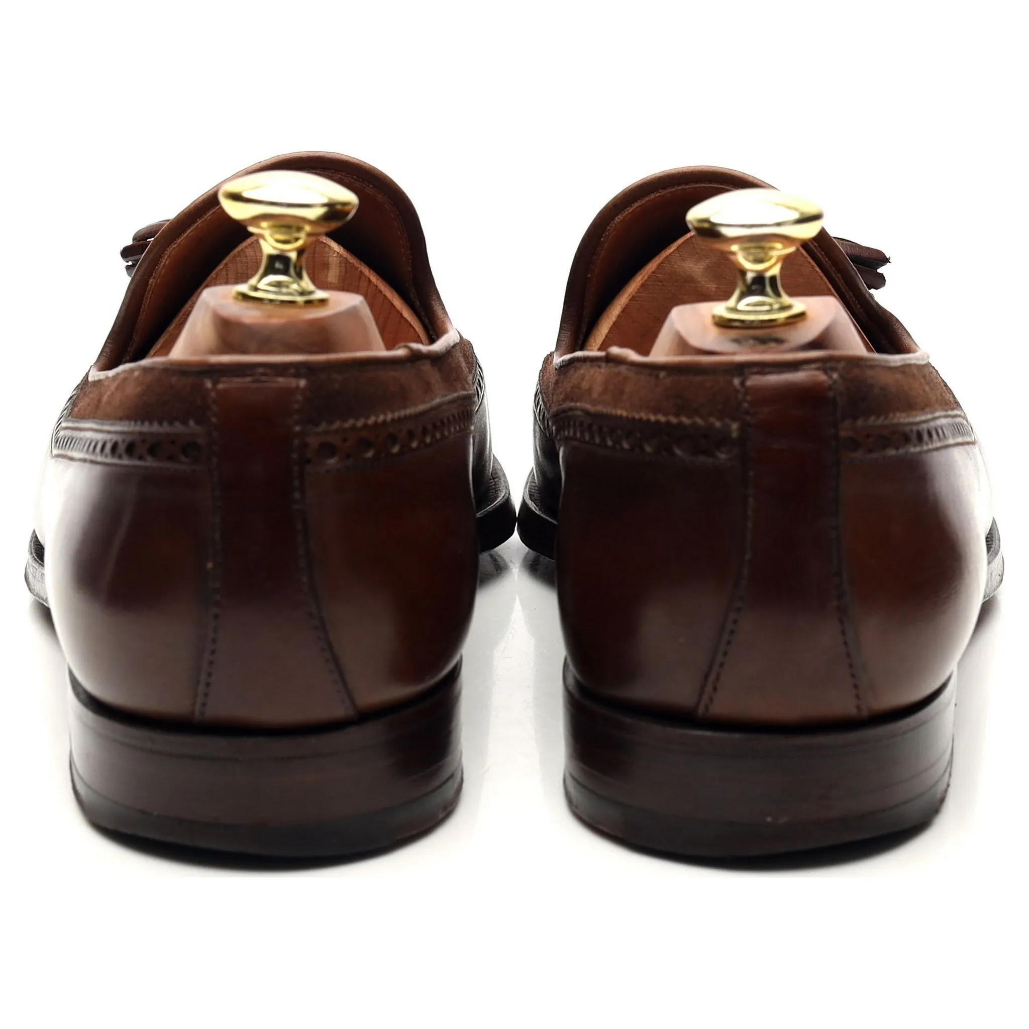 'Chester' Brown Leather Tassel Loafers UK 7.5 E