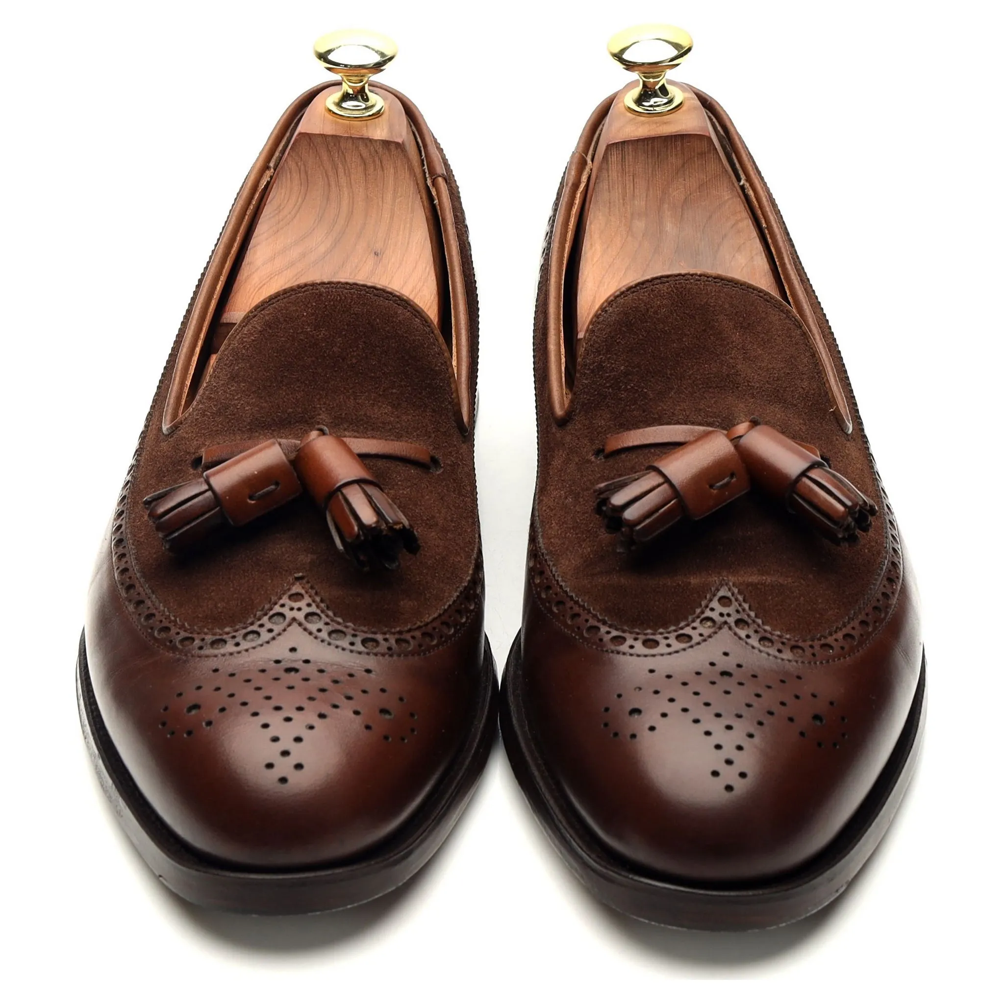 'Chester' Brown Leather Tassel Loafers UK 7.5 E