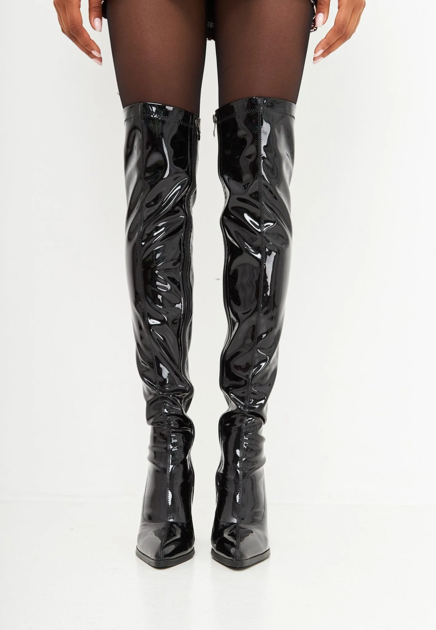 Chic Comfort Over The Knee Boots - Black