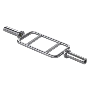 Chrome Olympic Tricep Bar Barbell Heavy Duty with Spring Collars