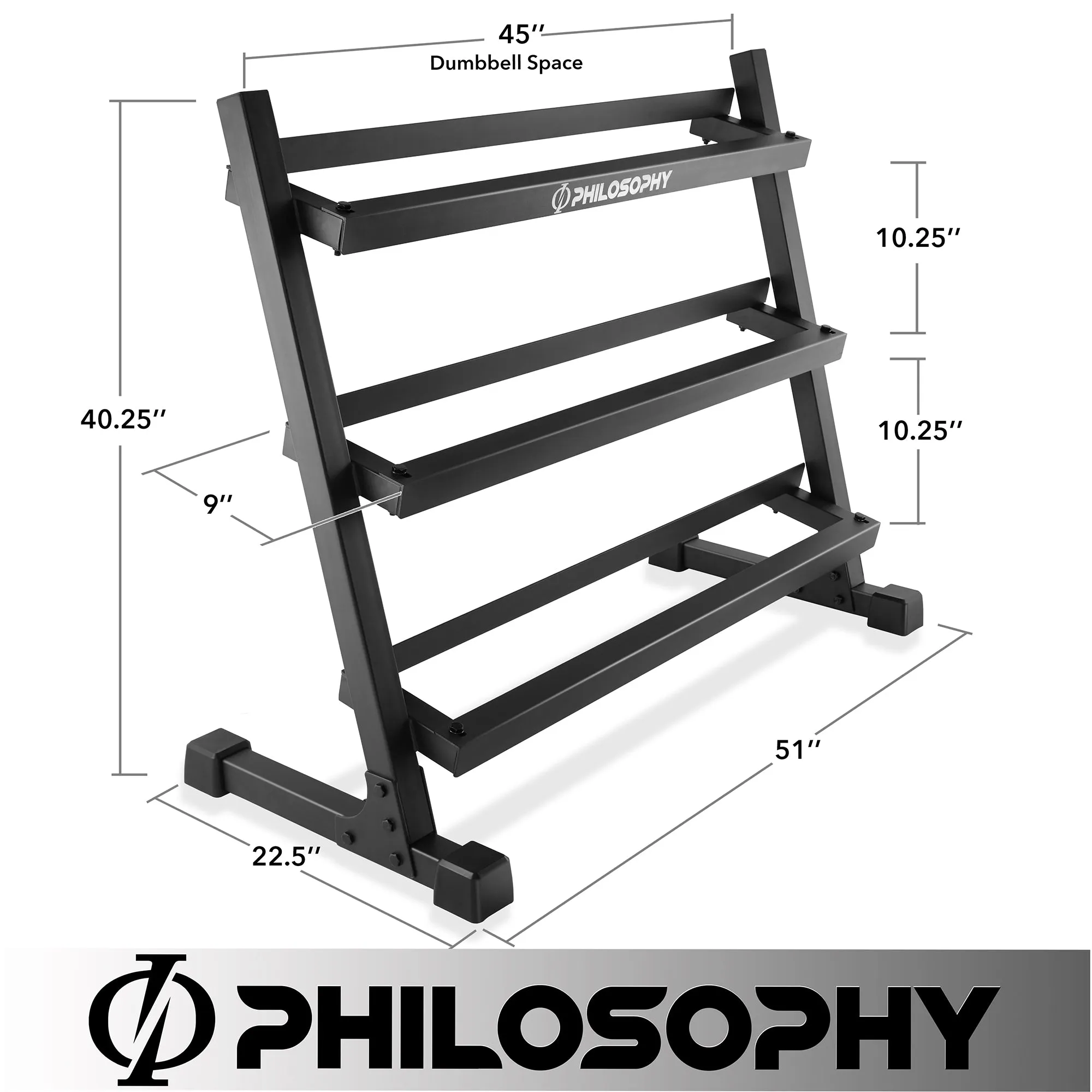 Commercial Dumbbell Rack, Heavy-Duty