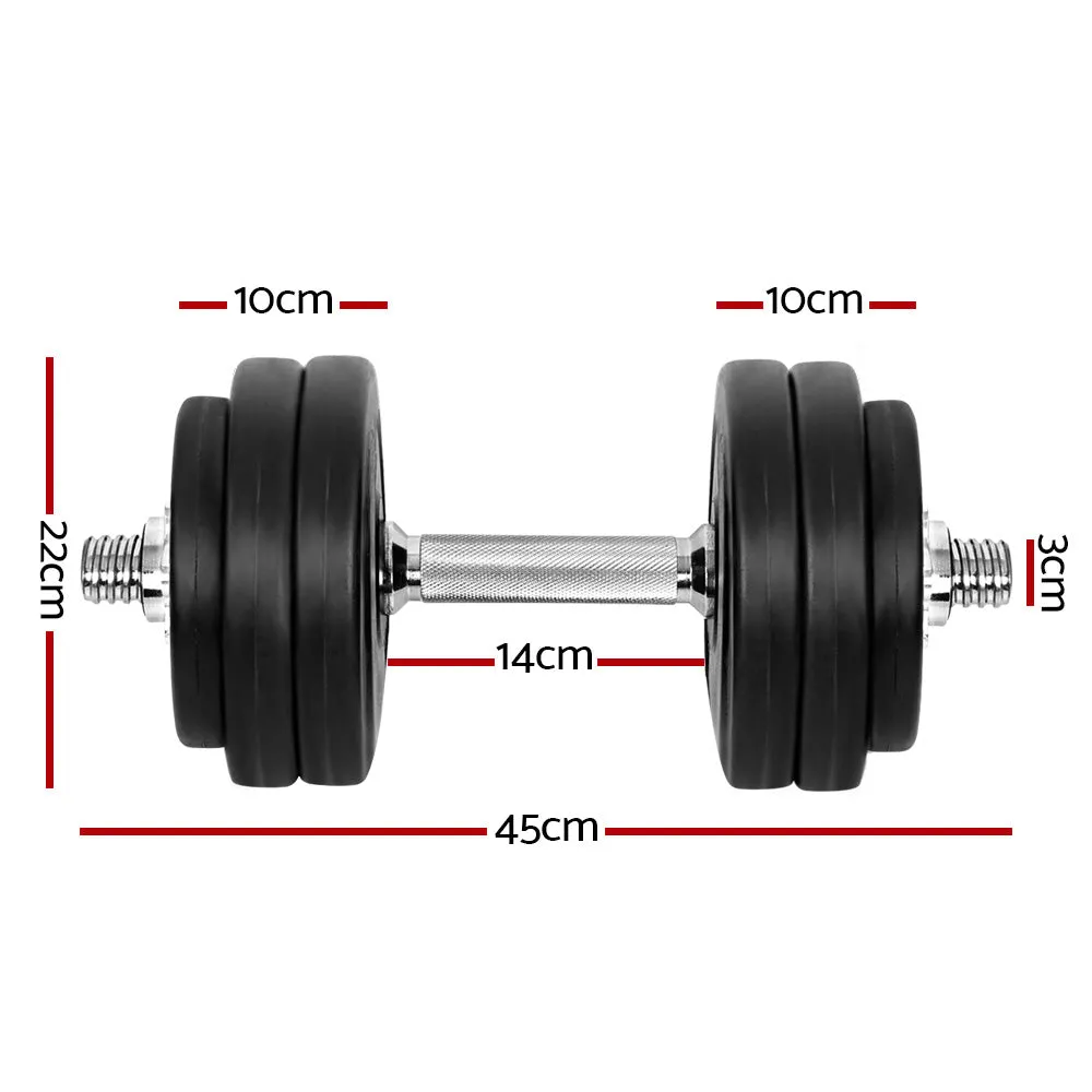 Commercial Grade Adjustable 30kg Dumbbell Set, Everfit