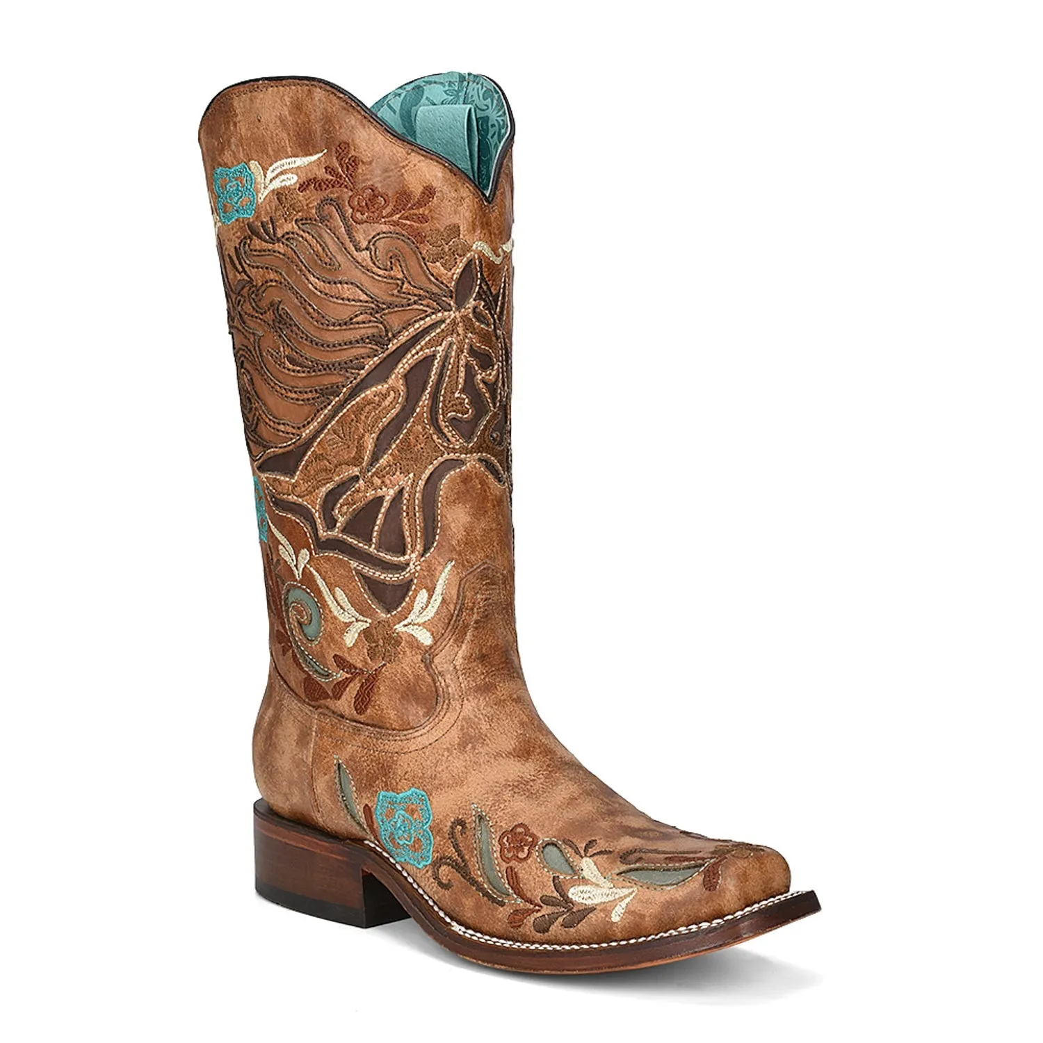 Corral Womens A4266 Sand Leather 11in Rodeo Cowboy Boots