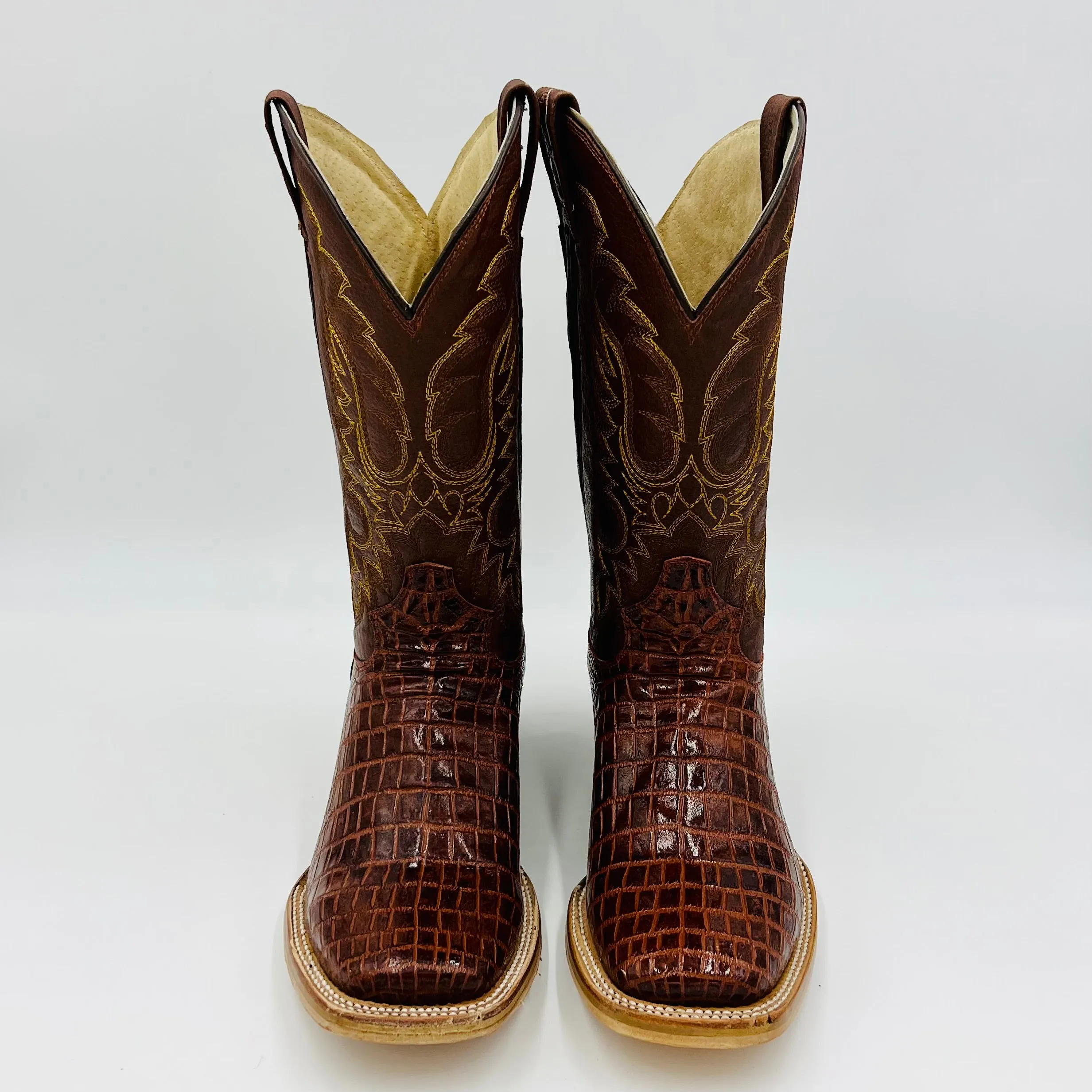 Cowtown Cognac Caiman Print Boot