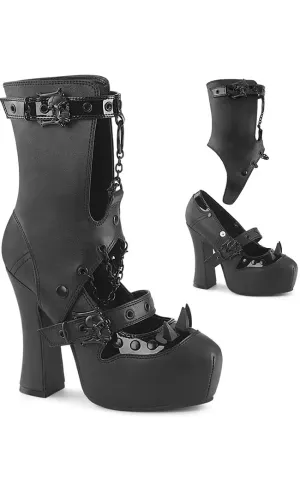 DEMON-13 Black Vegan Mary Jane Pumps