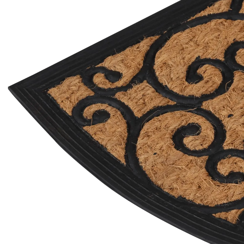 Door Mat Half Round 45x75 cm Rubber and Coir