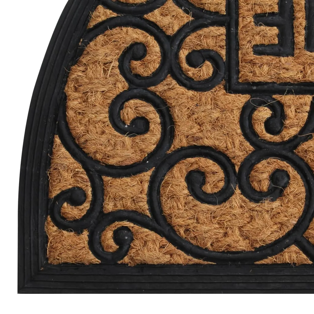 Door Mat Half Round 45x75 cm Rubber and Coir