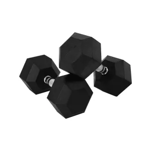 Durable Hex Rubber Dumbbells, Optimal Grip, 10KG x 2 - VERPEAK