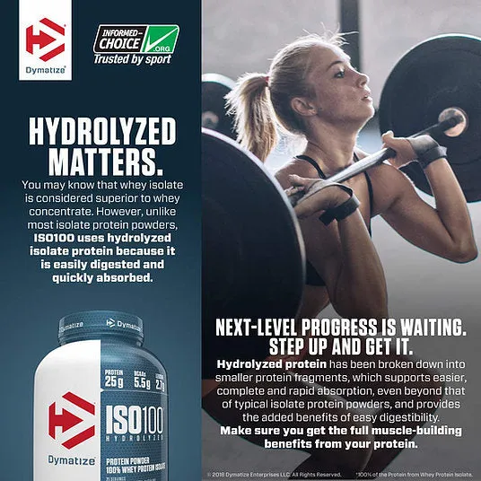 Dymatize Nutrition ISO 100 Hydrolized Protein Powder